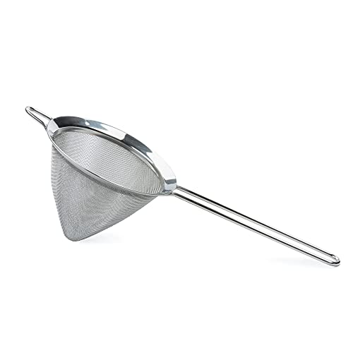 RSVP International Endurance Kitchen Collection, Stainless Steel Fine Mesh Conical Sieve/Colander, Multi-Purpose for Cooking, Baking, Loose Leaf Tea, Bar Strainer Cocktails, 4.75-Inch - size: 4.75-Inch