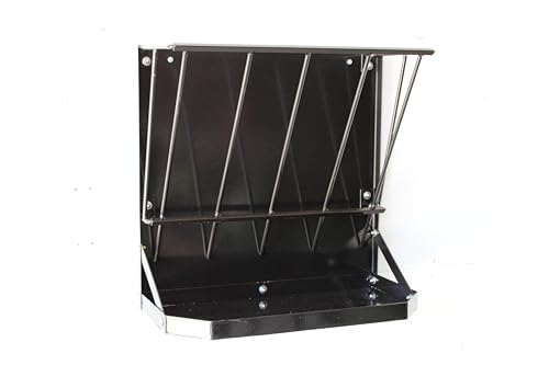 Premium Wall-Mount Metal Hay Feeder for Goats and Sheep - Essential Goat Supplies and Accessories for Barns, Pens, and Livestock Shelters.