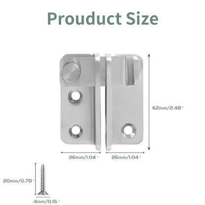 Mooche Flip Latch Gate Latch with Padlock Hole, Brushed-1Pack 2.48"*2.08" - color: Brushed, size: 1 pack-Stainless Large size