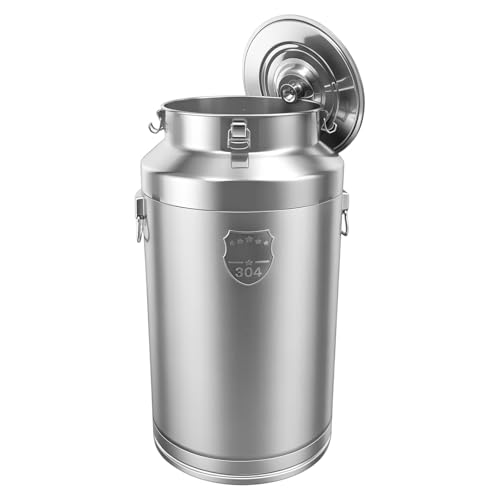 DYNAMI 23.3Gal 304 Stainless Steel Liquid Storage Bucket w/Airtight Lid - size: 88L/23.3Gal
