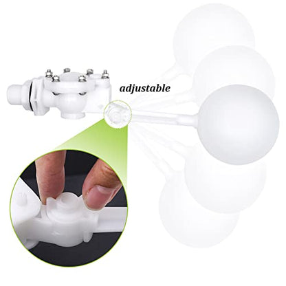 Water Float Valve with Adjustable Arm, Heavy Duty Float Valve 3/4 for Water Tank Pond, High Flow Rate (Pack of 2) - size: 12.9" in length (Pack of 2)