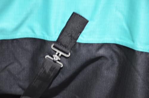 1200D Waterproof Light Weight Poly (100g Fill) Horse Winter Turnout Blanket with Standard Neck AT010002 (Turquoise, 81") - color: TURQUOISE, size: 81"