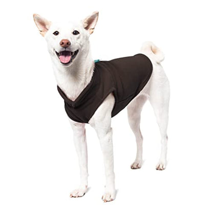 Gooby Fleece Vest Dog Sweater, Brown/Turquoise, Medium - color: Brown-Turquoise, size: Medium (Around 11-lb)