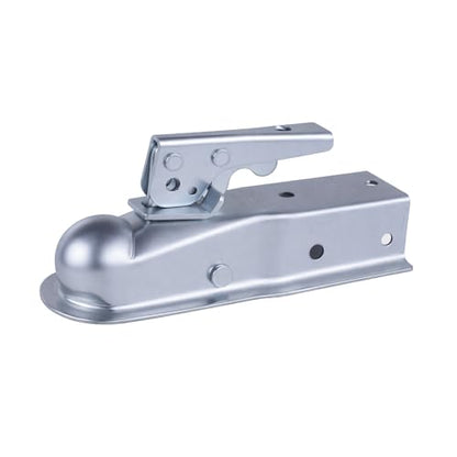 2000lb Straight Trailer Coupler for 1-7/8" Ball, 2" Channel | Fits 2" channel widths and 1-7/8" hitch balls. Zinc-plated heavy-duty finish for corrosion resistance. - size: 1-7/8" Ball 2" Channel 2,000 lbs