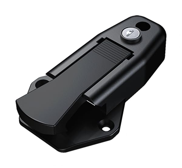 Global Bar PRO Cambar Lock - RV/Cargo Trailer Ramp Door Hasp Bar Latch, 2 Mechanical Keys