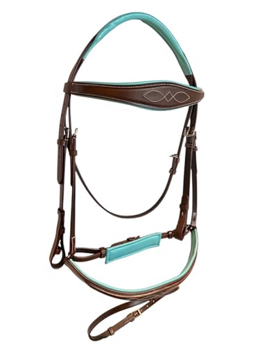 SIE Westwood Anatomical Dressage Bridle with Reins Brown Bridles - size: Pony Brown