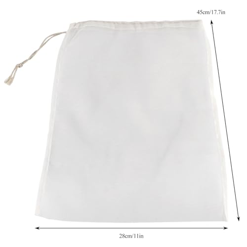 150 Micron Brew Bag for Wine Nut Milk, 100 Mesh Fine Strainer Bag 11"x17.7", Nylon Wine Filter Bag Nut Milk Bag Reusable, for Beer Wine Nut Milk, Cider, Hops, Juicing Home Brewing(1 Pc)