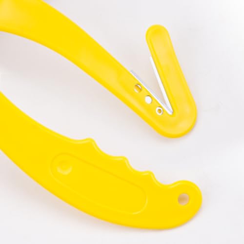 ZORZA 1Pcs Unloading Label Plastic Tag Removernt Easy Use Goat Sheep Pig Ear Tag Removal Livestock Ear Remover Farming Essential Tools (Yellow) | Sharp Steel Blade,Ergonomic Handle,Makes Farmer Farming Tasks Easier,for Animals Livestock Including Sheep Ca