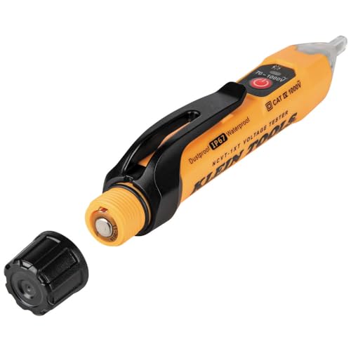 Klein Tools NCVT1XT Voltage Tester, Non-Contact Low Voltage Test Pen, 70V to 1000V AC, Durable IP67 Tester is Dustproof and Waterproof - size: Waterproof NCVT
