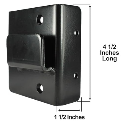 Double Gate Flip Sentry Gate Latch-Flip Latch. Padlocked for Added Security Powder Coated Black & Has Hardware - CASE Qty 6 - size: FLIP / DUMPSTER, style: CASE
