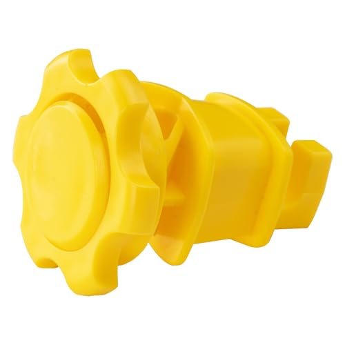 25 Pcs Yellow Rod Post Insulator, Electric Fence Insulators Screw Tight Round Fence Post Insulator, Electric Fence Wire Holding Insulator - size: 25