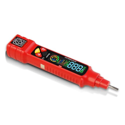 2-in-1 Voltage Tester 2-440V LCD Circuit Breaker Finder Kit | electrical Outlet tester supports dual AC 2-440V & 50-60Hz testing, equipped with clear LCD display for voltage data reading.