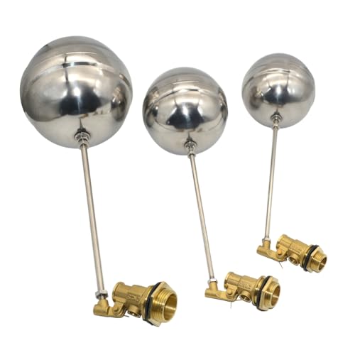 VARMHUS 304 Stainless Steel Male Thread Float Ball Valve, Brass Automatic Water Level Control for Stock Tank, Pool, and Water Tank Applications (3/4inch) - size: 3/4inch