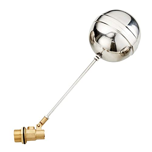 Joywayus 1/2" Thread Float Ball Valve and Brass Pipe Connector Floating Ball-cock Tank Ballcock Fittings Automatic Water Level Control Switch (Pack of 2) - size: 1/2 inch (Pack of 2)