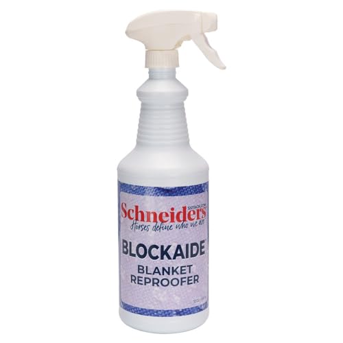 Schneiders BlockAide Blanket Reproofer for Horses | Long-Lasting Water & Oil Repellency | Easy Application | Extends Blanket Lifespan | Size 32 oz
