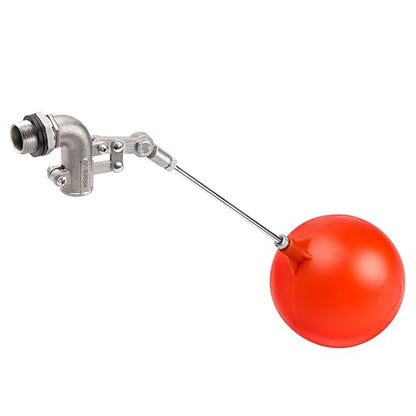 1/2" Stainless Steel Float Valve for Water Tank with 5" Float Ball - size: 1/2inch