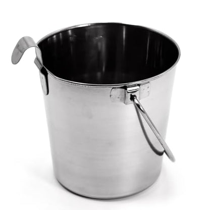 Jeffers Stainless Steel Hanging Pail with Handle & 1 Hook - 2 Quart
