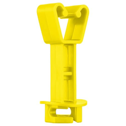 25-Pack Electric Fence Chain Link Extended Insulators, Yellow - color: Yellow