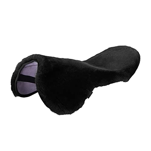 Werner Christ Horse Saddle Seat Saver English,Made of Real Sheepskin in Black Size Full - color: Black