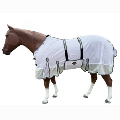 Hilason 66" - 84" UV Protect Mesh Bug Mosquito Summer Fly Sheet - color: White/Gray, size: 66 In