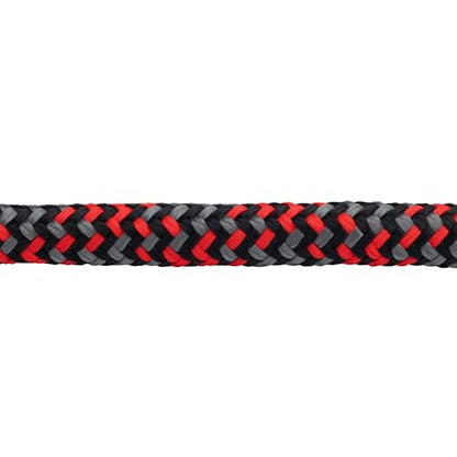 Weaver Equine 10' Horse Cowboy Lead Rope with Brass Snap - color: Black/Red/Gray