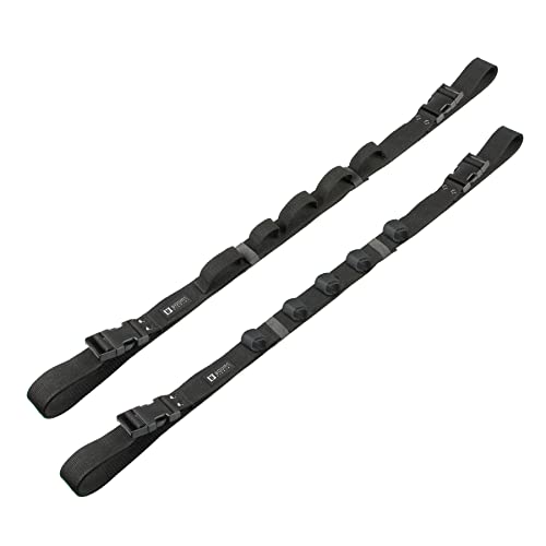 Booms Fishing VRC Vehicle Rod Carrier, Car Fishing Rod Holder, 2 Nylon Straps Adjustable Range 31.5 "-59", Fishing Pole Roof Rack Store 5 Poles Max, For vehicles with 4 Roof Grab Handles Only