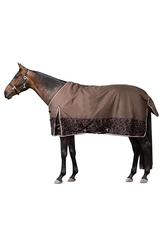 Horze Glasgow Lightweight Waterproof Horse Turnout Blanket (100g Fill) - Chocolate Plum - 75 in - color: Chocolate Plum, size: 75 in