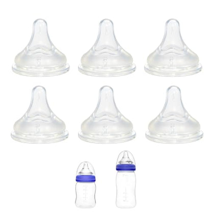 Replacement Nipples for Lansinoh Baby Bottles, Soft Silicone Nipples for Bottle Feeding and Breastfeeding Support, Medium Flow, 3M+, BPA Free, 6 Count - size: 6 Count, 3 Month +, Medium Flow