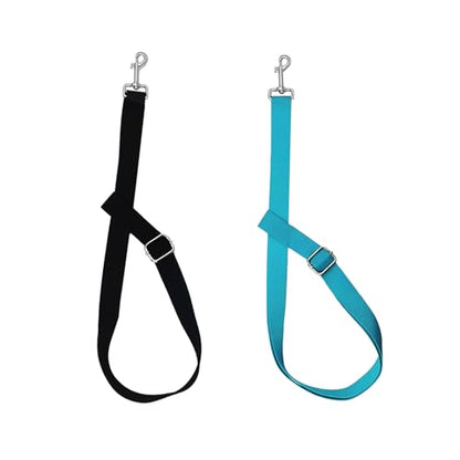 2Pcs Adjustable Nylon Horse Bucket Strap, 28-50 Inch Water Bucket Strap for Horse Bucket Hanging Strap Bucket Hanger Horse Barn Supplies for Hanging Water Bucket Hay Net, Black and Blue