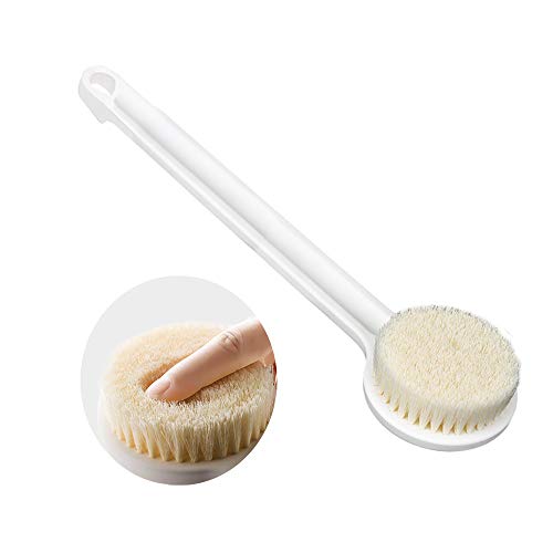 Body Brush Dry Brushing Shower Bath Brush Long Handle Gentle Back Skin Scrubber Exfoliate Massage Improve Blood Circulation Cellulite Treatment