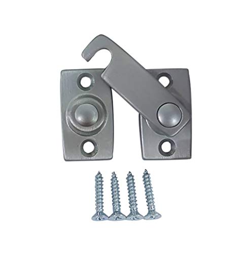Solid Brass Shutter Bar/Door Latch, 7/8" x 2-3/32", Satin Chrome, 1 Pack, Made in Taiwan - color: Satin Chrome, size: 1 Pack