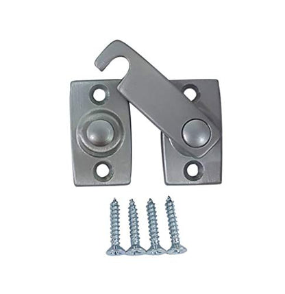 Solid Brass Shutter Bar/Door Latch, 7/8" x 2-3/32", Satin Chrome, 1 Pack, Made in Taiwan - color: Satin Chrome, size: 1 Pack