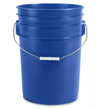 House Naturals 6 Gallon Large Blue Food Grade Plastic Bucket Pail with Air Tight Screw on Lid (Pack of 3) Made in USA pails