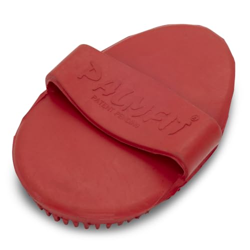 Grewal Equestrian Palm Fit Curry Comb (Red) - color: Red