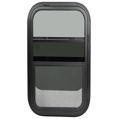 12"W x 24"H RV Windows for Cargo Trailer Camper,Tinted Vertical Sliding - size: 12"W x 24"H