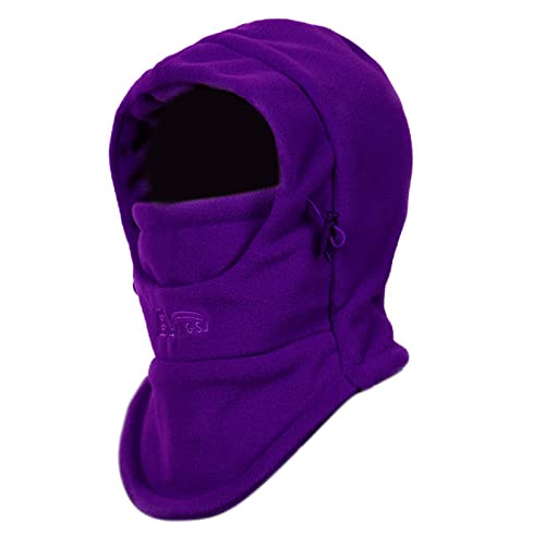 TRIWONDER Kids Winter Hats Balaclava Ski Mask for Boys Girls Toddlers Windproof Adjustable Cold Weather Face Mask Neck Warmer - color: Navy Purple