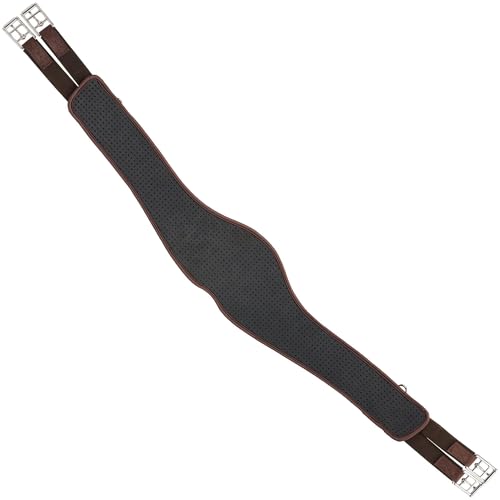 PROFESSIONAL'S CHOICE VenTECH Contoured Horse Jump Girth - color: Chocolate, size: 48"