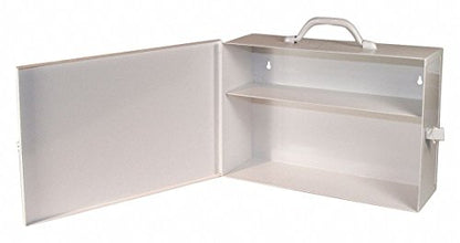 Medique Products First Aid Cabinet with Pockets, Medical Storage with 3 Shelves - 712MTM, White, Full Size
