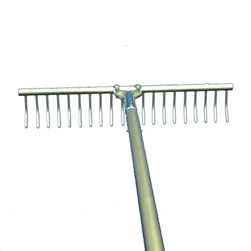 ShoreTech Ultralite Lake Weed Rake – 24" Head with 11ft Lightweight Aluminum Handle – 20 Durable Tines – Quick Release Handle – Includes Rope & Float Kits – for Lakes, Ponds, and Shoreline Cleanup