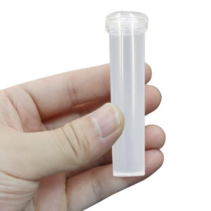 Plastic Stem Water Tubes, Clear+Green, 50Pcs, 2.8 Inches - color: Clear + Grren