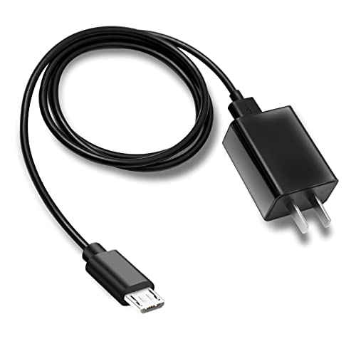 5V 2A 1A Fast Wall Charger 5ft Micro USB type B Charging Cable fit for Tandem Diabetes Care, Camera,Speaker,Cellular Link 2, Doro Phone,Samsung Galaxy S7/S6/Note 5/4/S4/S3/LG Flip Android Phone & More - size: 5 Feet