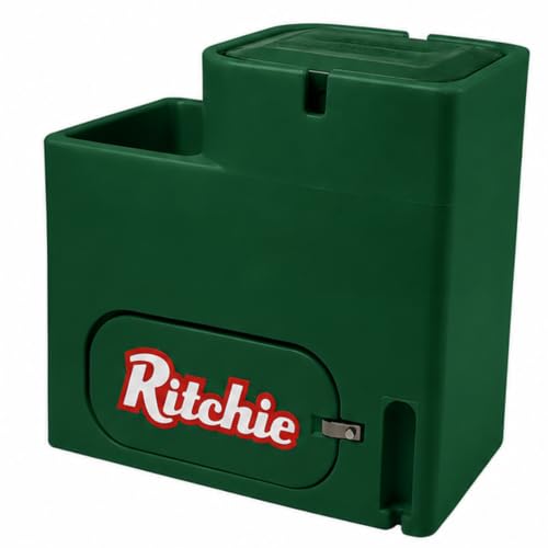Ritchie Watermatic 100 (Green) Automatic Cattle Horse Waterer, 2.8 Gallon Capacity, 1-Sided Fully Insulated Water Fountain for Horses, Cattle, Sheep & Goats - color: Green