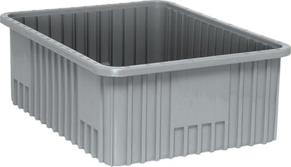 Hudson Exchange 22.5 x 17.5 x 8" (3 Pack) Customizable Divider Grid Box Container Tote, Gray - color: Gray, size: 3 Pack
