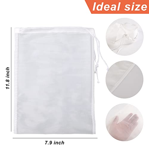 Kimmama Nut Milk Bag, Cheese Cloth Bag for Straining, Nylon, 7.9x11.8",4Pcs