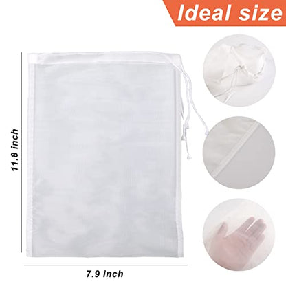 Kimmama Nut Milk Bag, Cheese Cloth Bag for Straining, Nylon, 7.9x11.8",4Pcs