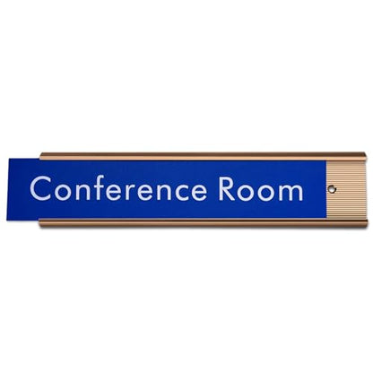 SINYUDUN 10 Pack 2” x 10” Aluminum Name Plate Holders for Door or Wall - color: Rose Gold