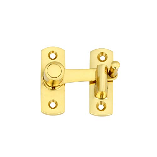 Renovators Supply Manufacturing Brass Cabinet Door Latch with Mounting Hardware Indoor Door Lock Furniture Hardware - color: Brass