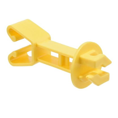 Electric Farm Fence Wire Insulators, U Post Extended, Yellow, 50 - color: yellow, size: 50