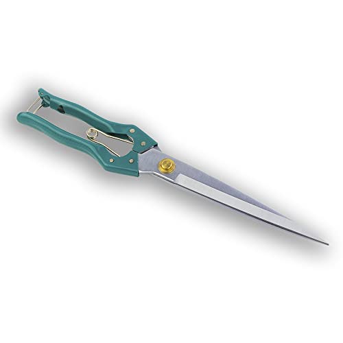 Hand Shears for Gardening or Sheep Shearing - Manganese Stainless Steel Topiary/hedge scissors for Pruning GD-010-S - color: Blue
