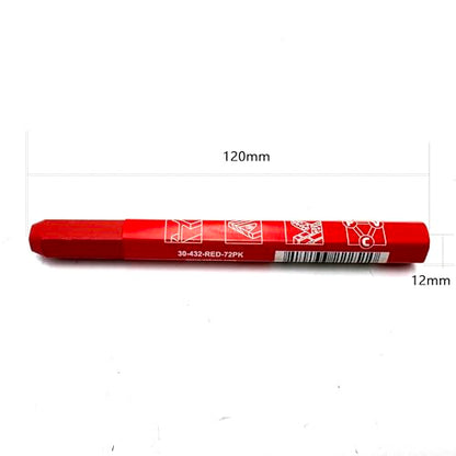 Zeluga 4.7in. x 0.47in. Hex Shape Industrial Lumber Marking Crayons for Clear and Permanent Markings, Red 12 Pack - color: Red, size: 1 Count (Pack of 12)